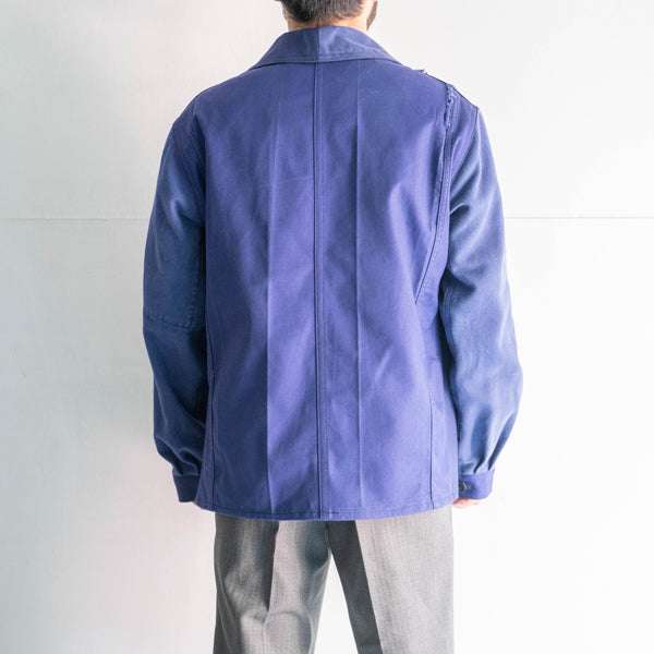 "French vintage remake" cotton twill double breasted work jacket