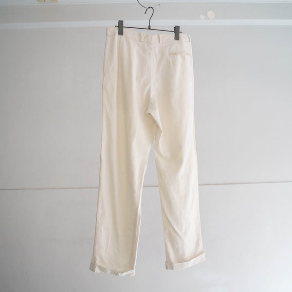 around1990s Germany ecru color cotton × viscose × linen pants