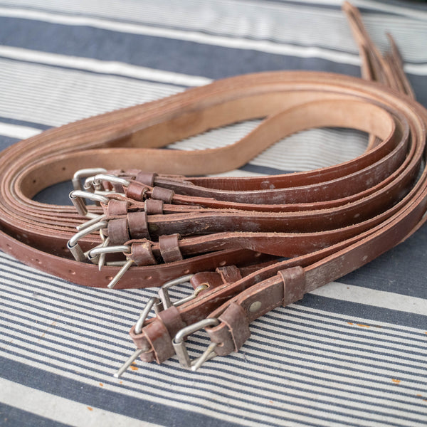 1960-70s Romanian military red brown leather belt 'mint condition'