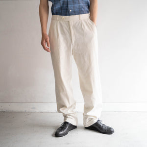 around1990s Germany ecru color cotton × viscose × linen pants