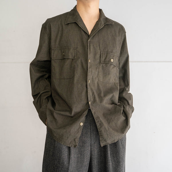 1980s Romanian military field shirt 'dead stock' -black dyed-