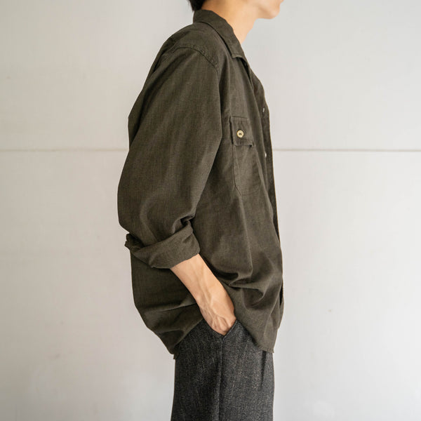 1980s Romanian military field shirt 'dead stock' -black dyed-