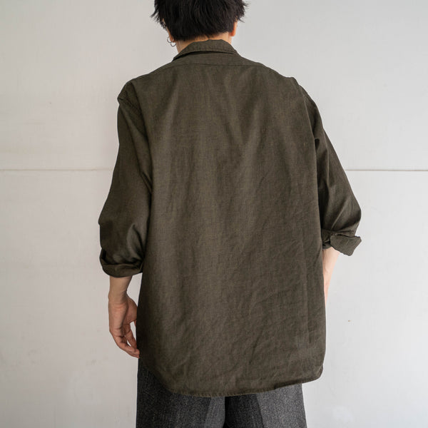 1980s Romanian military field shirt 'dead stock' -black dyed-