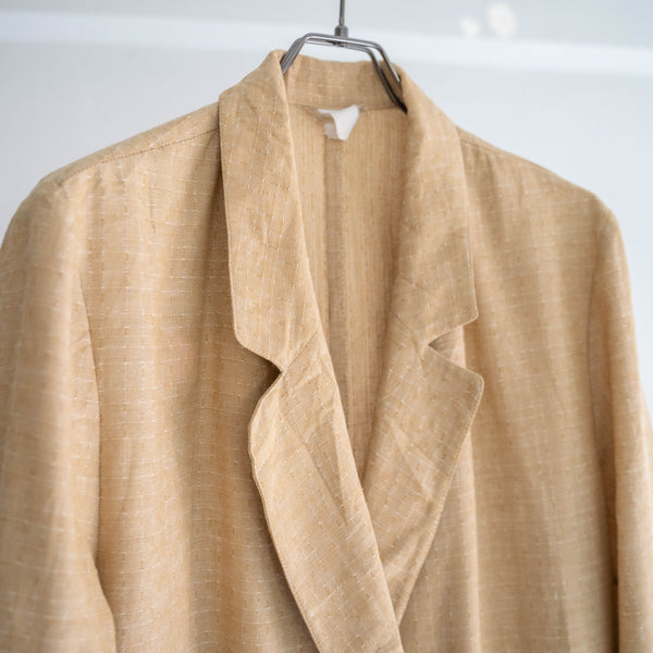 around 1980s Europe light beige double breasted tailored jacket