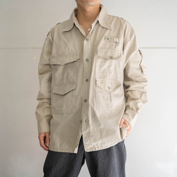 1970s beige hunting shirt -good gimmick-