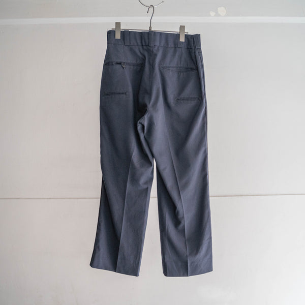 1980s USA navy side line pants with strange pockets