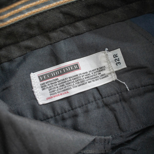 1980s USA navy side line pants with strange pockets