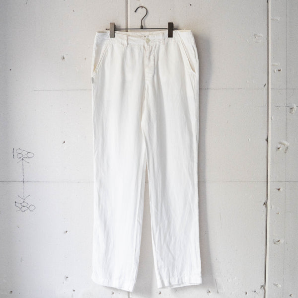 around 1990s white color all linen pants