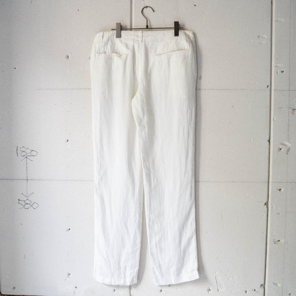 around 1990s white color all linen pants