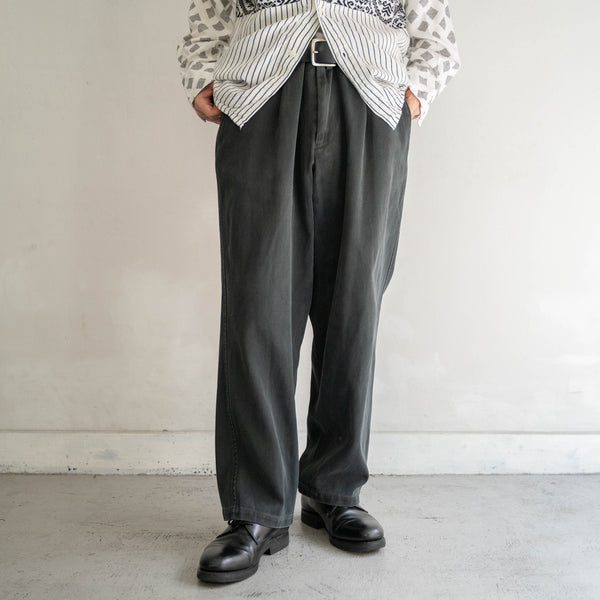 1990s SUMIKURO 1 tuck chino pants -good fade-