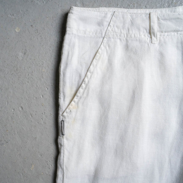 around 1990s white color all linen pants