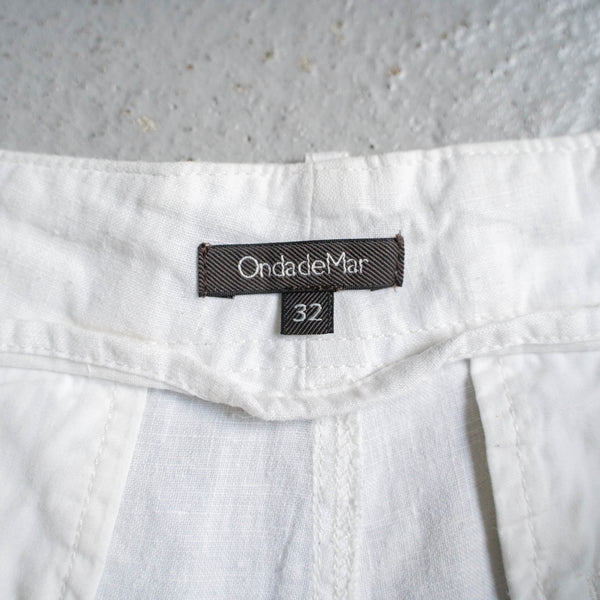 around 1990s white color all linen pants