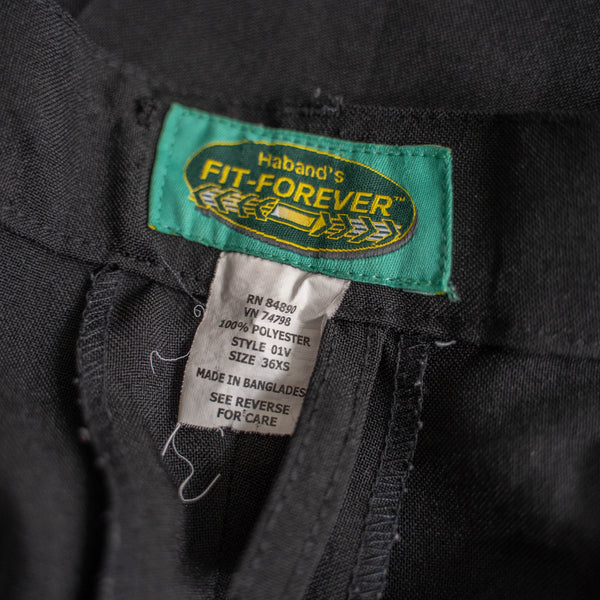1990s black poly 100 light weight slacks