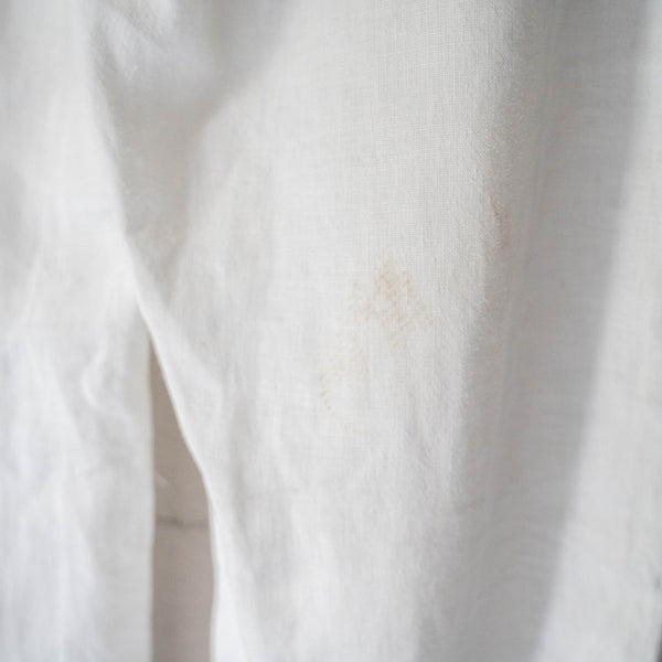 around 1990s white color all linen easy pants