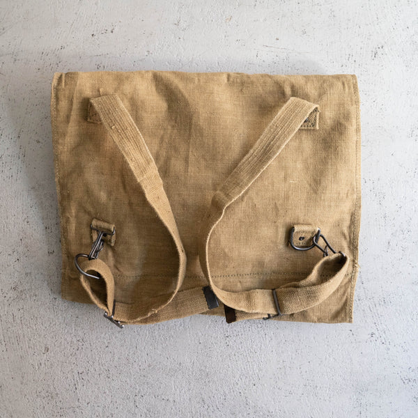 1950-60s unknown military linen shoulder bag "dead stock"