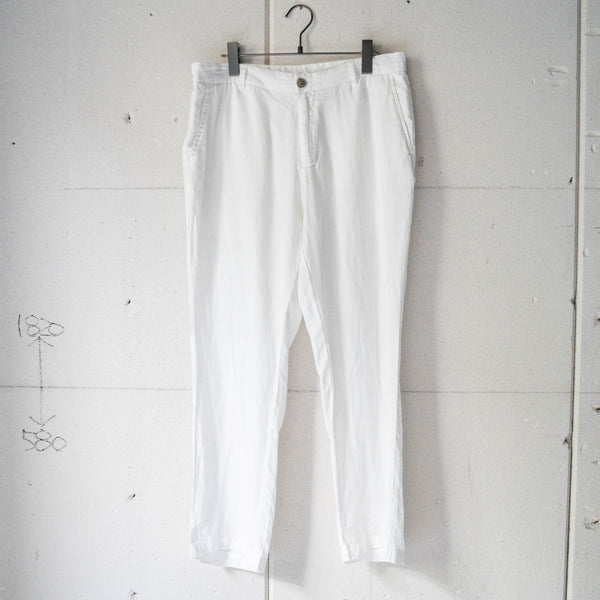 1990-00s white color all linen pants