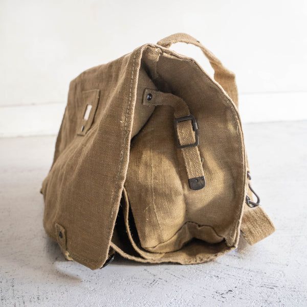 1950-60s unknown military linen shoulder bag "dead stock"