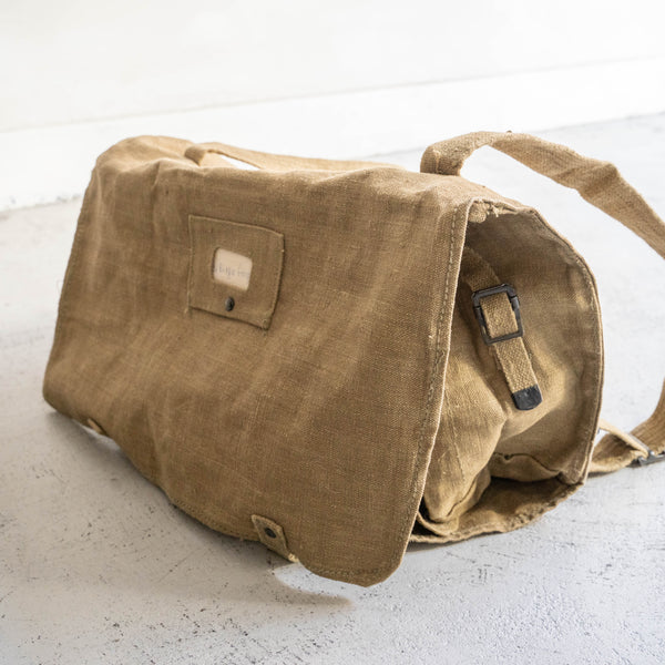 1950-60s unknown military linen shoulder bag "dead stock"