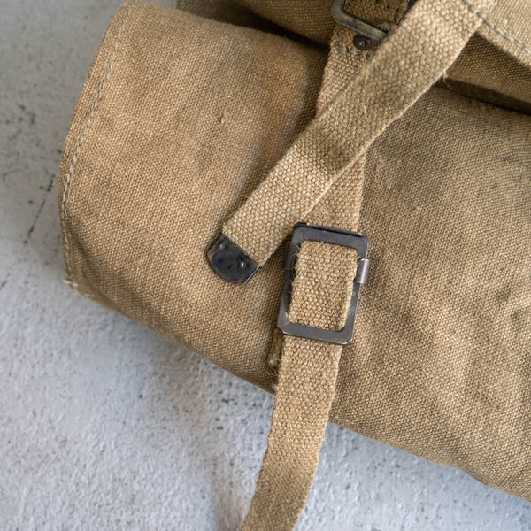 1950-60s unknown military linen shoulder bag "dead stock"