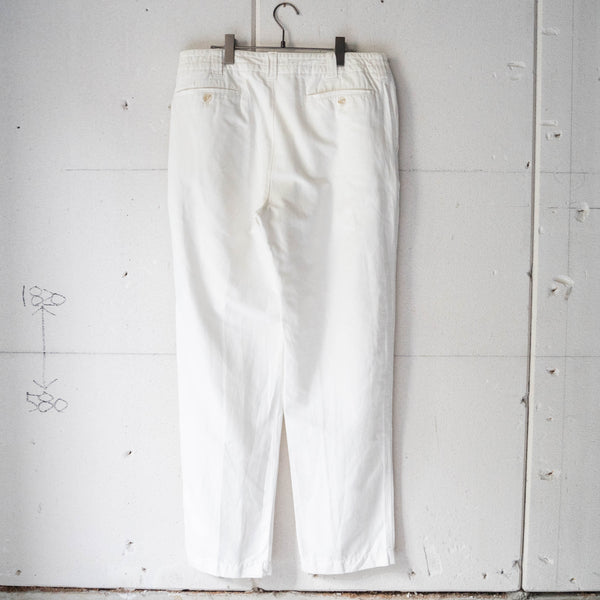 1990-00s white color cotton linen pants