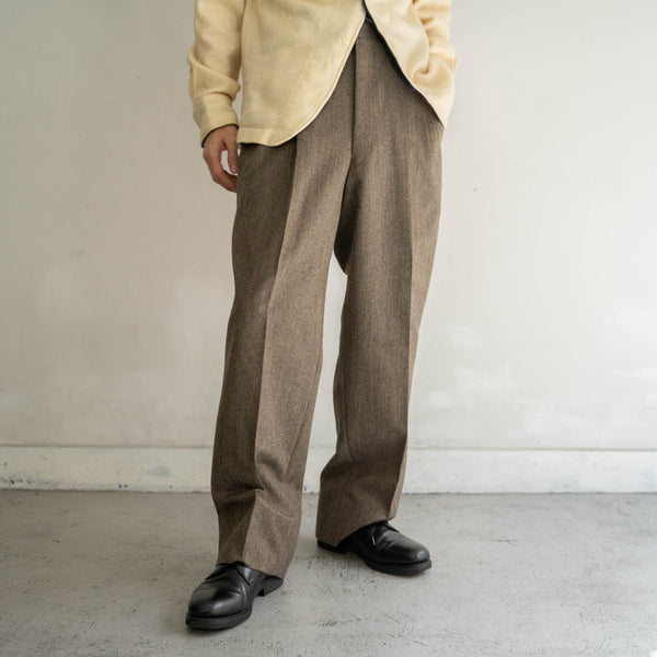 1990s Japan vintage light brown chambray slacks