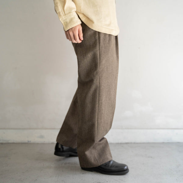 1990s Japan vintage light brown chambray slacks