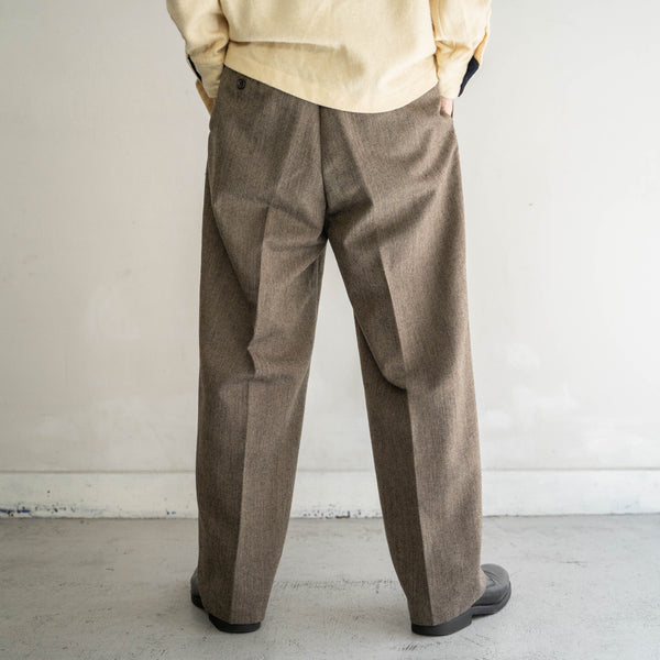 1990s Japan vintage light brown chambray slacks