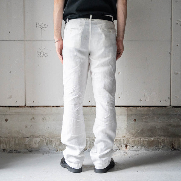 around 1990s white color all linen pants