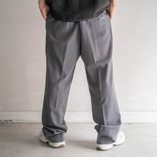1980-90s Japan vintage light gray striped light weight slacks