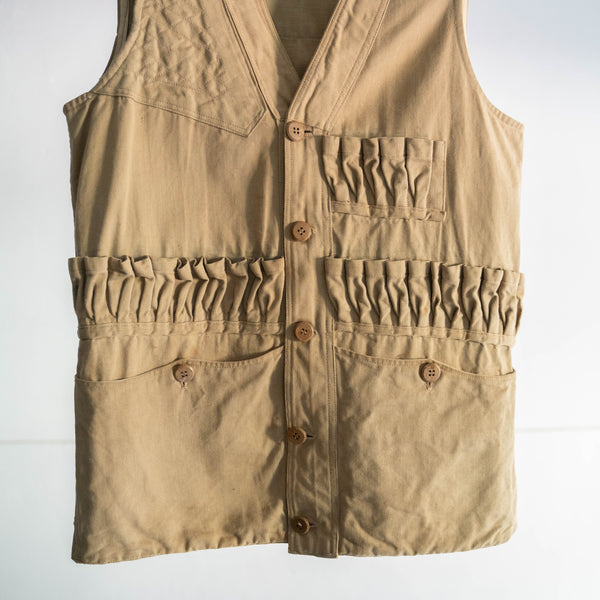 1950-60s France hunting vest 'chino fabric'