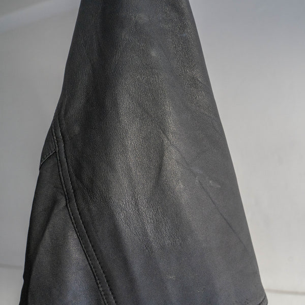 1980-90s Italy black color design leather jacket