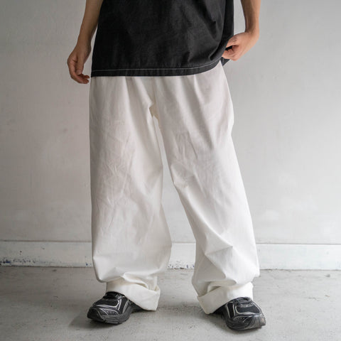 1980s Italian military cotton 100 easy wide pants 'dead stock'