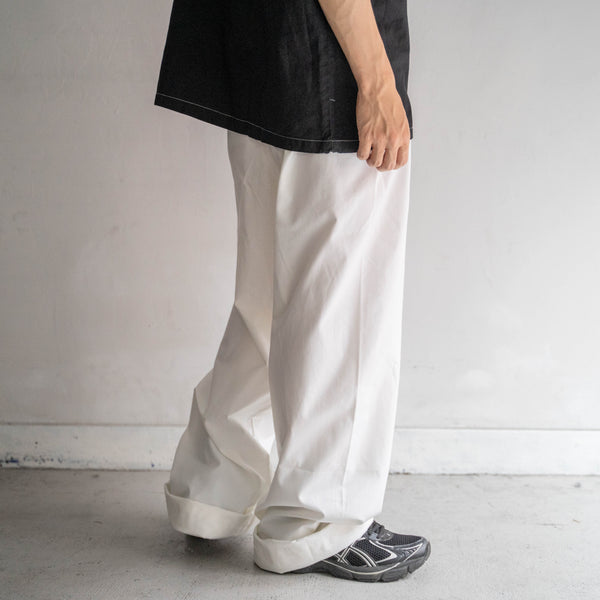 1980s Italian military cotton 100 easy wide pants 'dead stock'