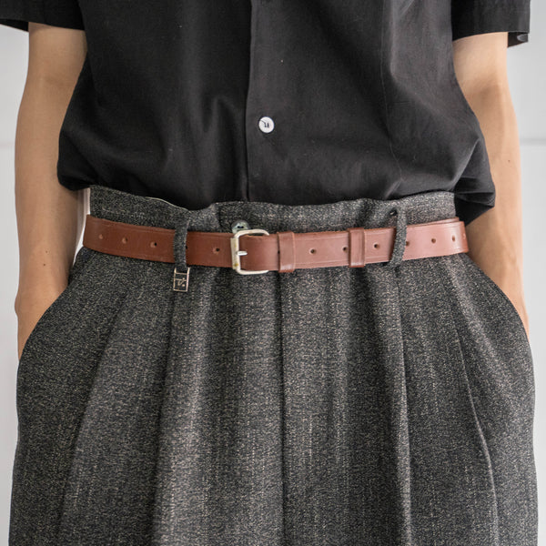 1960-70s Romanian military red brown leather belt 'mint condition'