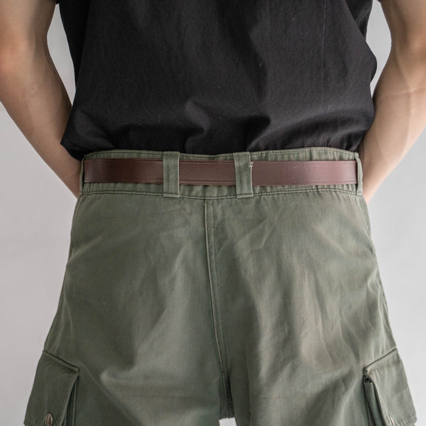 1960-70s Czech military dark brown leather belt 'mint condition'