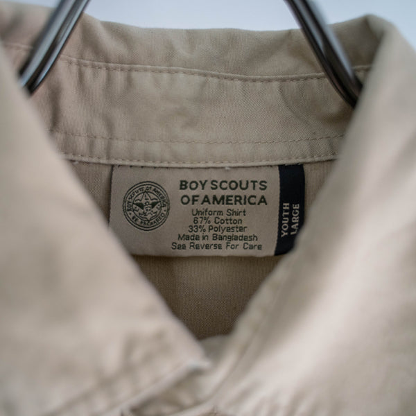 1970-90s 'BOY SCOUTS OF AMERICA' uniform shirt -remake- -2