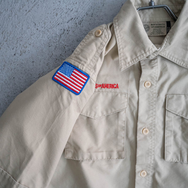 1970-90s 'BOY SCOUTS OF AMERICA' uniform shirt -remake- -2