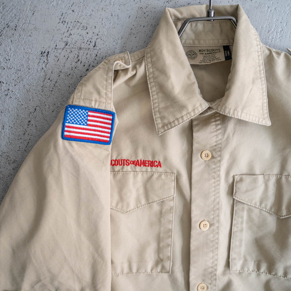 1970-90s 'BOY SCOUTS OF AMERICA' uniform shirt -remake- -1