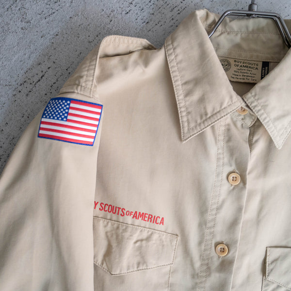 1970-90s 'BOY SCOUTS OF AMERICA' uniform shirt -remake- -4