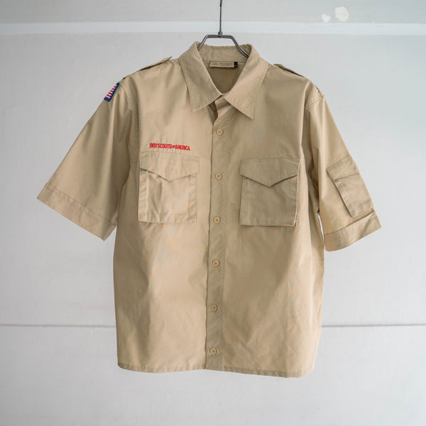 1970-90s 'BOY SCOUTS OF AMERICA' uniform shirt -remake- -8