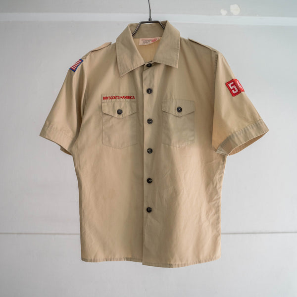 1970-90s 'BOY SCOUTS OF AMERICA' uniform shirt -remake- -7