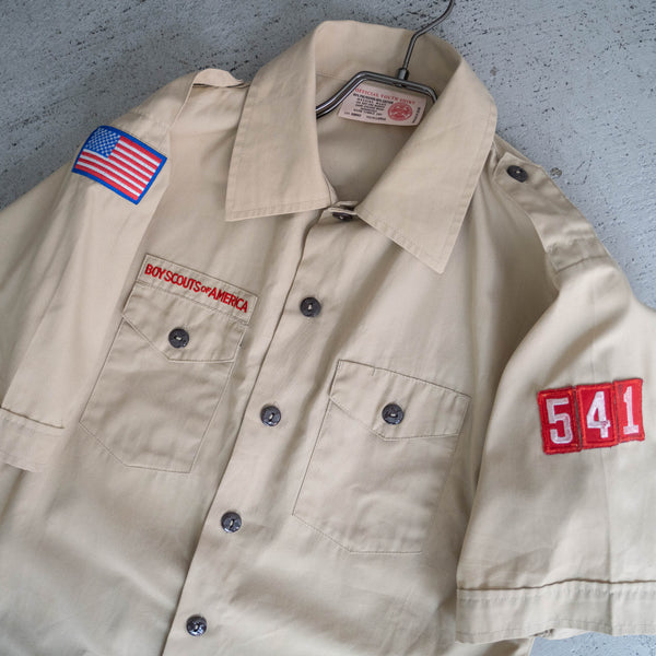 1970-90s 'BOY SCOUTS OF AMERICA' uniform shirt -remake- -7