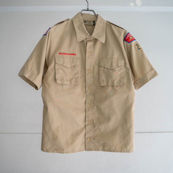 1970-90s 'BOY SCOUTS OF AMERICA' uniform shirt -remake- -3