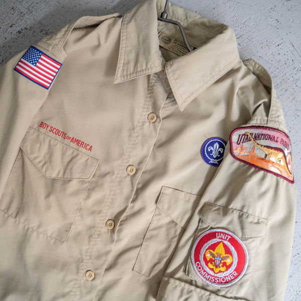 1970-90s 'BOY SCOUTS OF AMERICA' uniform shirt -remake- -6