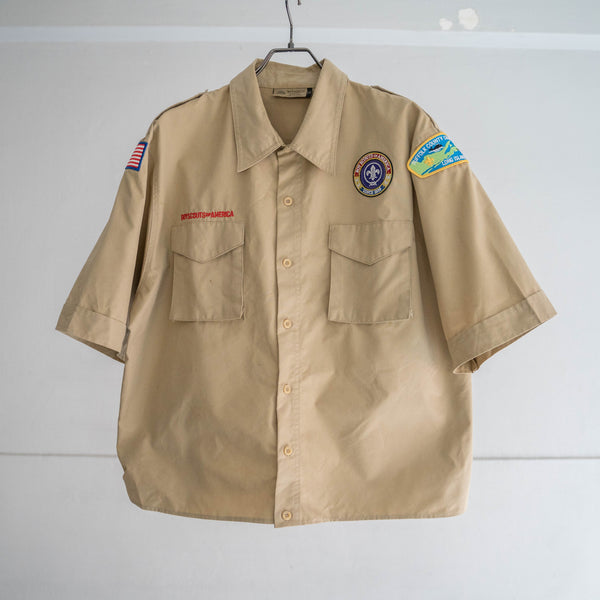 1970-90s 'BOY SCOUTS OF AMERICA' uniform shirt -remake- -9