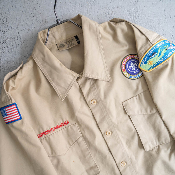 1970-90s 'BOY SCOUTS OF AMERICA' uniform shirt -remake- -9