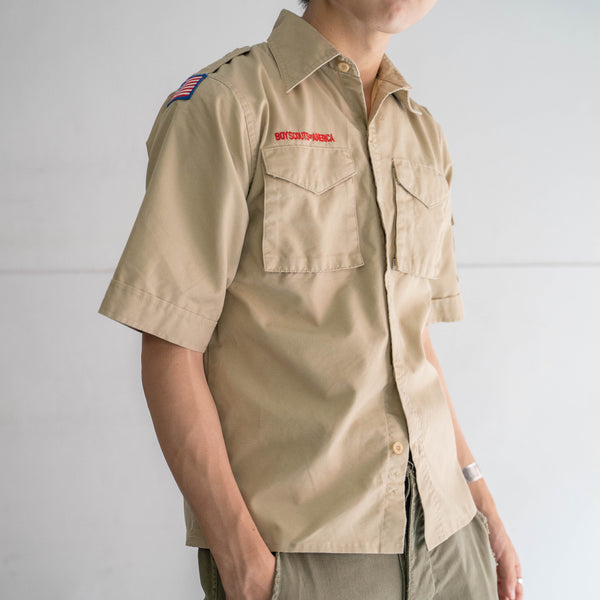 1970-90s 'BOY SCOUTS OF AMERICA' uniform shirt -remake- -2