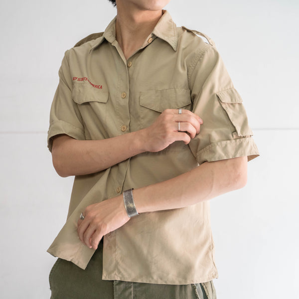 1970-90s 'BOY SCOUTS OF AMERICA' uniform shirt -remake- -4