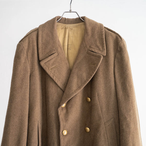 1940-50s French military wool pea coat 'dead stock'