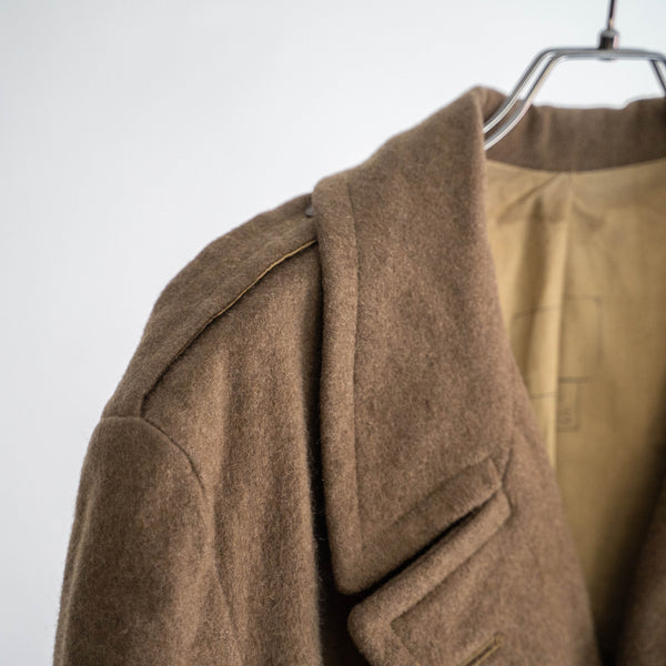 1940-50s French military wool pea coat 'dead stock'